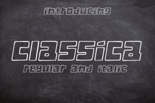 Classica Font: A Cartoon Outline Typeface for Editorial Design