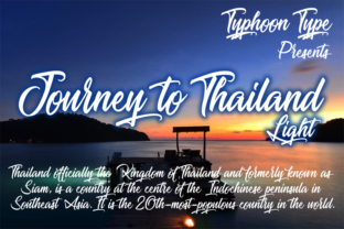 Journey to Thailand Light Font for Editorial Design